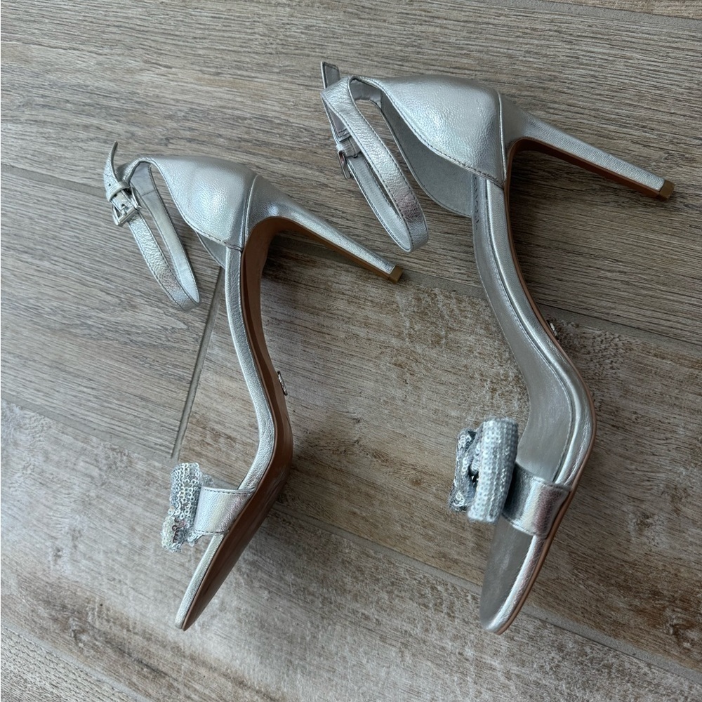 MICHAEL KORS PARIS SANDAL SILVER Size 9 - Picture 7 of 7